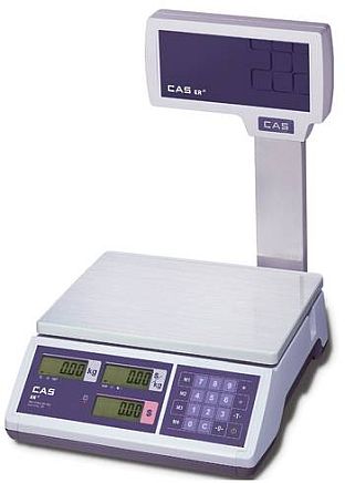 CAS ER-Junior 6kg x 2g/15kg x 5g Dual Range Price Computing Retail Scale With Pole