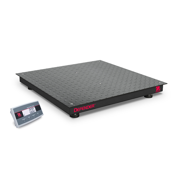 Ohaus DF 2500 i-DF25P1500D1S 1500kg x 500g 800mm x 800mm Painted Pallet/Floor Scale + Indicator Combo (Pre-Calibrated)