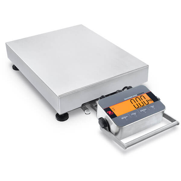 Ohaus Defender 3000 Washdown i-D33XW300C1X5 300kg x 50g/100g Front Mounted Extra Large Base Bench Scale