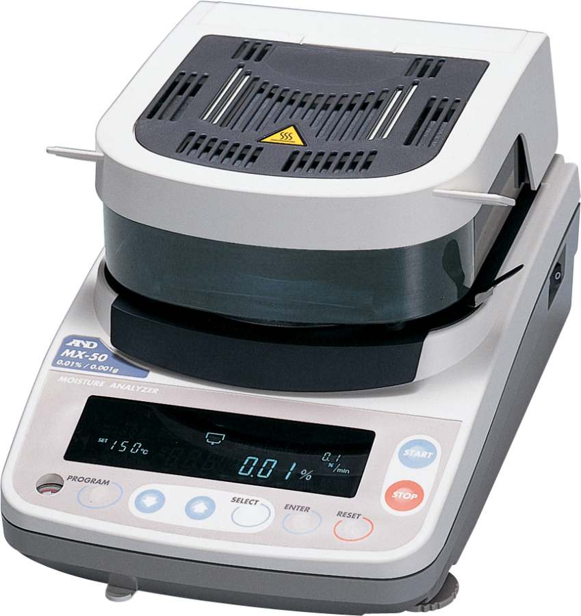 A&D MX-50 50g x 0.001g/0.01 percent Moisture Analyser
