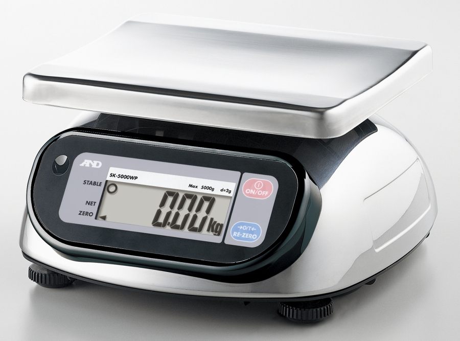 A&D SK-5001WP 5000g x 1g Bench Scale